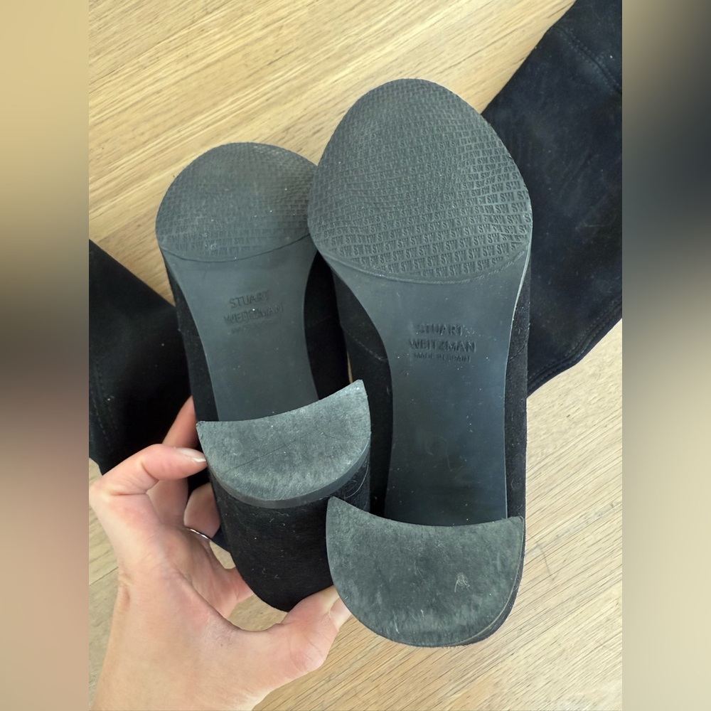 Stuart Weitzman Highlands boots - black suede - Picture 7 of 8